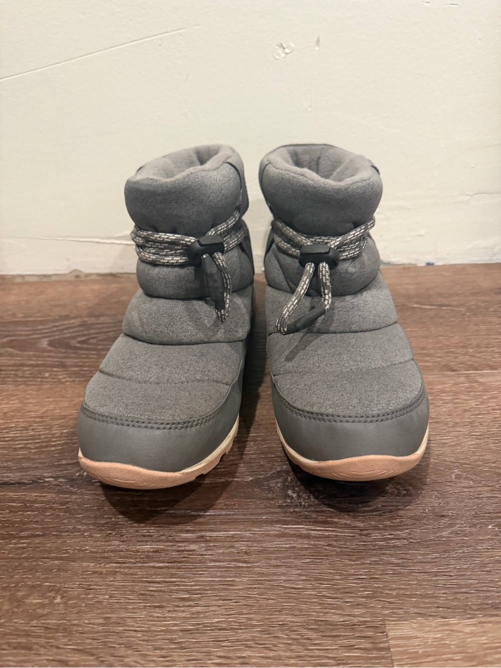 Sorel Gray Quilted Winter Ankle Boots